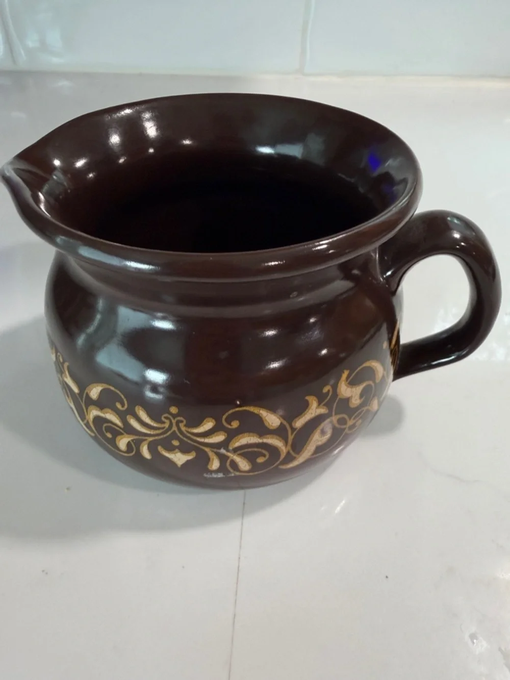Vintage Franciscan Jamoca  Brown  and Gold Gravy Boat